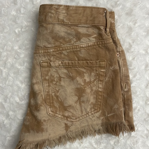 PACSUN WOMENS BROWN TIE DYE HIGH RISE FESTIVAL SHORTS - Picture 5 of 12